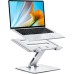 Niweya Adjustable Ergonomic Laptop Stand for Desk, Foldable Computer Stand, Stable Aluminum Lectern Notebook Riser & Portable Laptop Holder Mount Compatible with 10-16" MacBook Pro/Air, Dell, HP