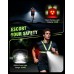 Niweya Running Lights for Runners with Rear Light, 500LM Rechargeable Running Light with 9 Modes & 45° Adjustable Beam, IPX4 Waterproof 360° Reflective Vest Gear for Night Walking/Jogging/Hiking